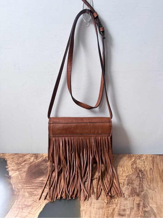Patricia Nash Handbags - Patricia Nash Brown Leather Fringe Crossbody Bag